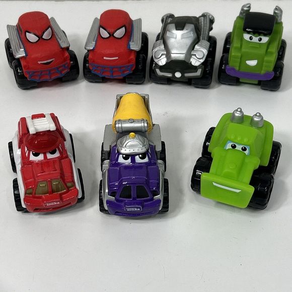 Hasbro Other - Tonka Chuck & Friends Lot Dozer Fire Cement Truck construction SpiderMan Ironman